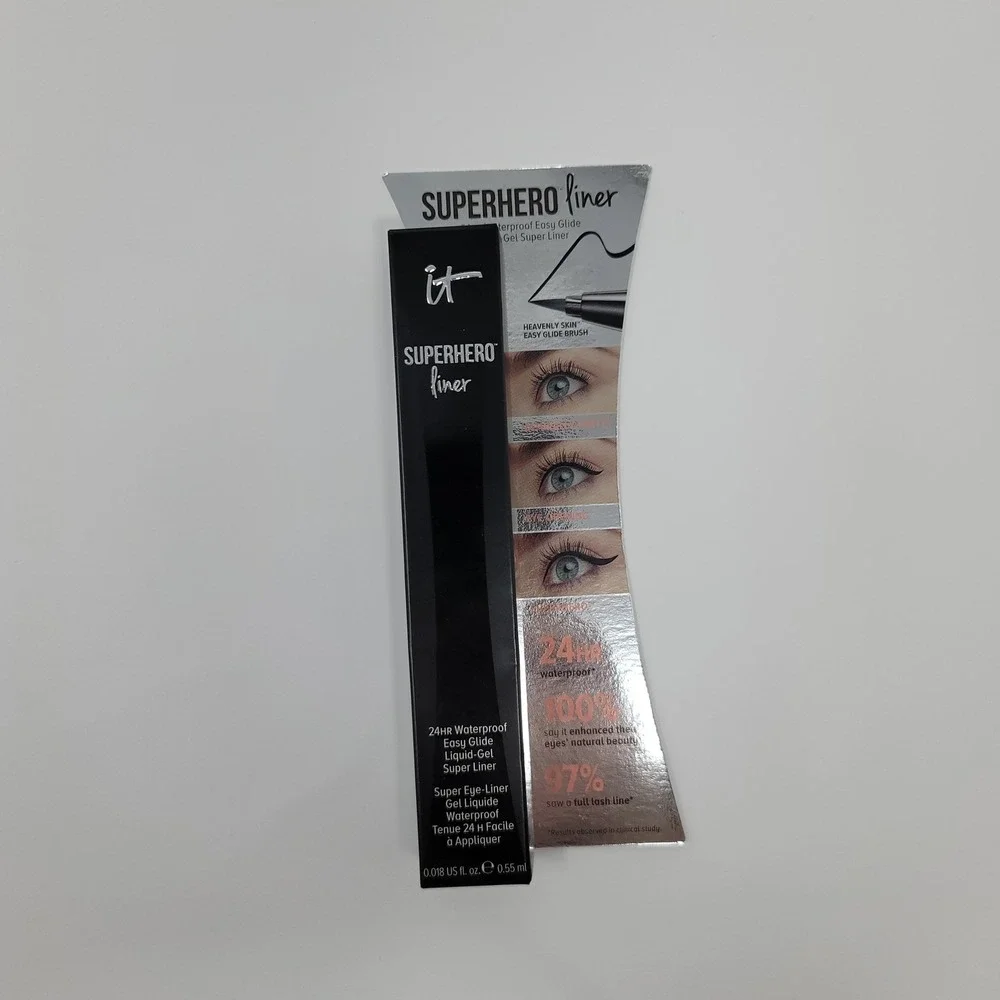 It Cosmetics Superhero Liner Super Black 24HR‎ Waterproof Liquid Gel Eyeliner
